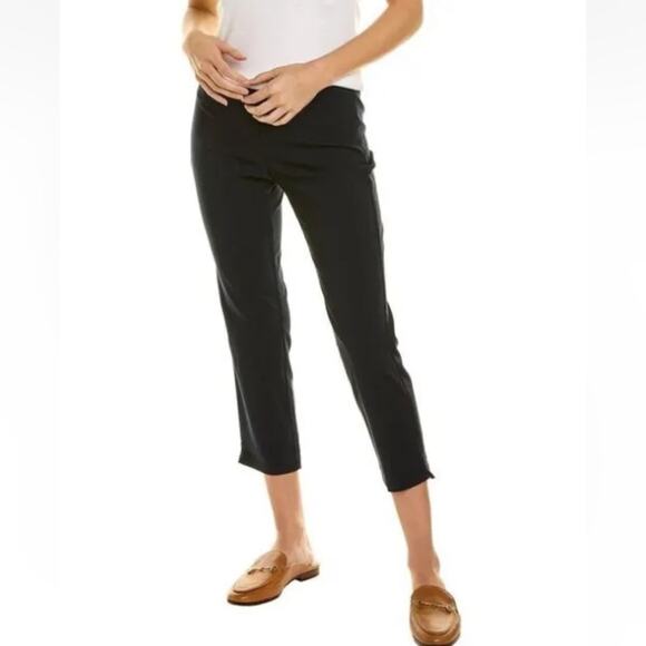 J. McLaughlin Pants Dock Black Side Zipper Flat Front Capri Pants Size 6 NEW - Picture 1 of 12